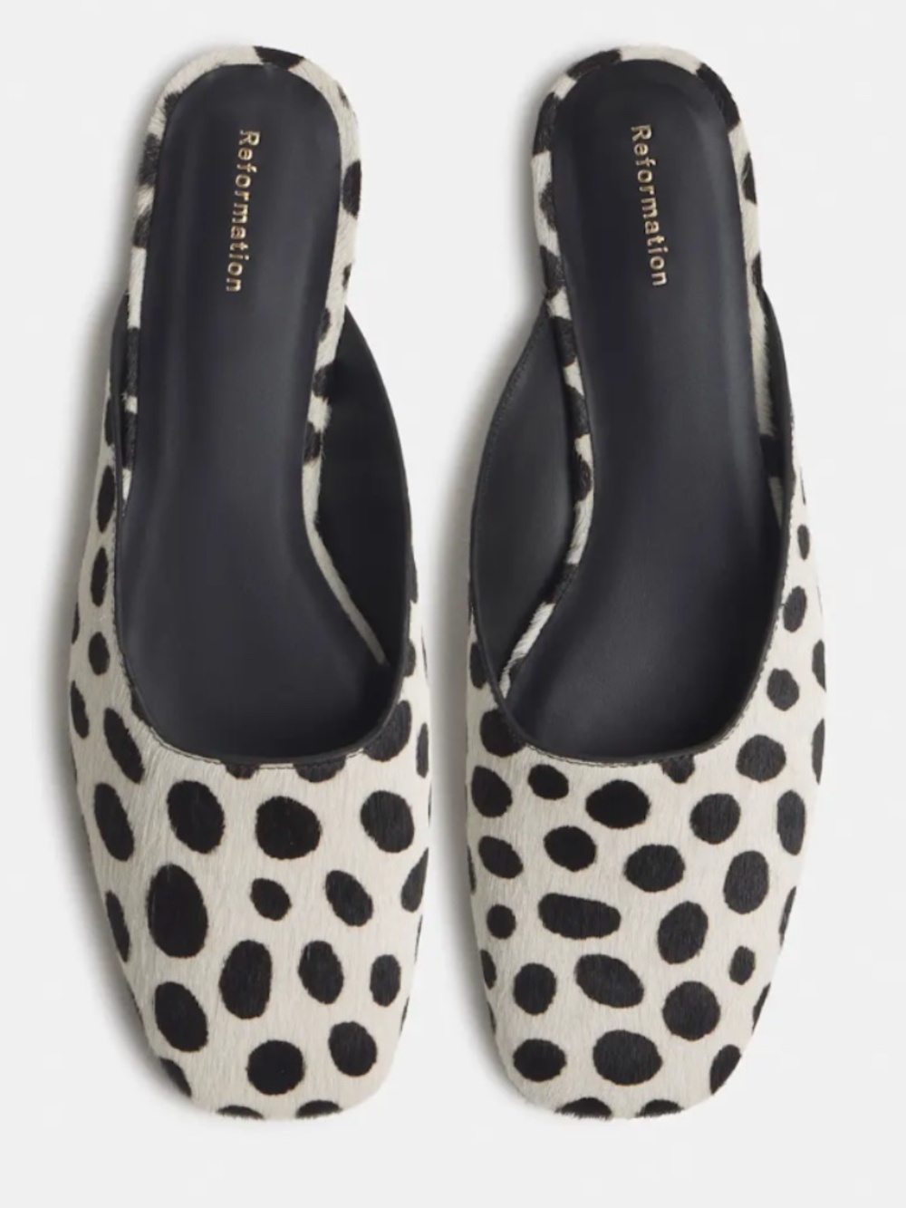 Inez Flat Mule - dalmatian haircalf